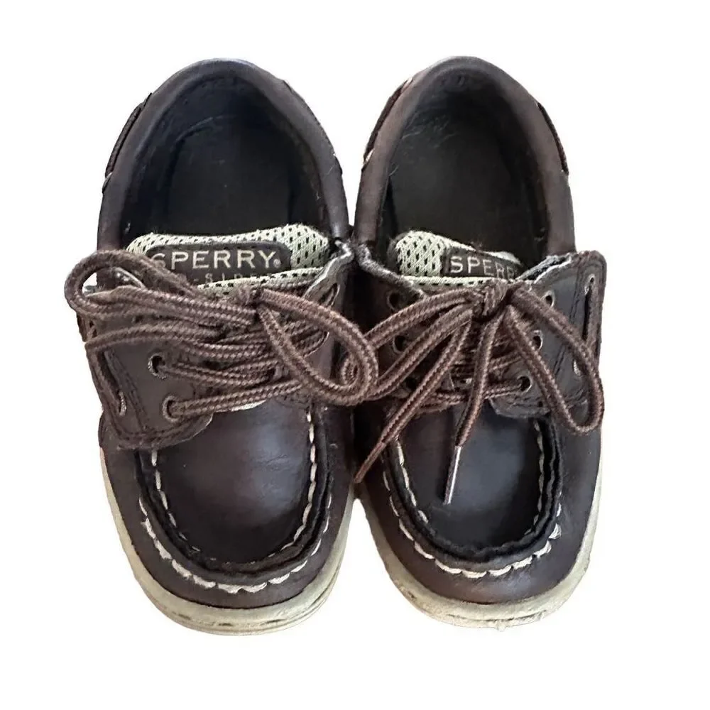 Sperry Boys Baby Billfish Chocolate Leather 7M‎
